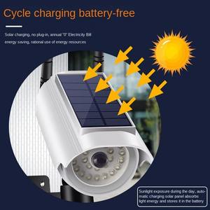 Applique murale solaire LED étanche avec détecteur de mouvement et caméra de surveillance factice pour jardin, porte, allée et escalier - Product Image 6