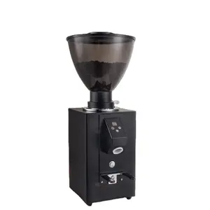 Molinillo de café profesional italiano de 110V, 220V, 1000G, dosificador automático para cafés, rebabas planas de acero inoxidable, cuerpo cuadrado negro de 64mm