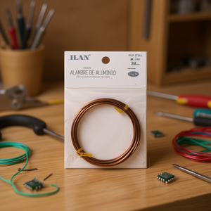 Alambre de Aluminio de 1.5 mm, 3 m, Color Marrón, para Manualidades y Uso Eléctrico - Product Image 2