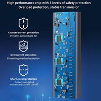 Hub USB 3.0 à 10 ports avec prise en charge multi-appareils 2.4A à charge rapide PD pour ordinateurs et ordinateurs portables