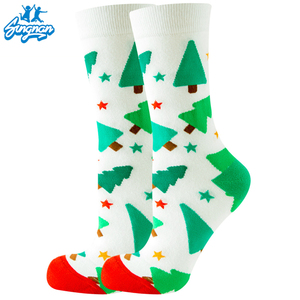 Vente en gros de chaussettes <span class=keywords><strong>fantaisie</strong></span> en coton habillées à la mode colorées et amusantes personnalisées Chaussettes de Noël pour père noël et femmes - Product Image 5