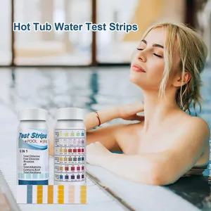 Testeur d'eau multifonction 6 en 1 pour <span class=keywords><strong>piscine</strong></span> et spa : chlore, pH, alcalinité totale, <span class=keywords><strong>acide</strong></span> <span class=keywords><strong>cyanurique</strong></span> (pour bandelettes) - Product Image 2