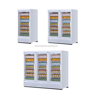 Vitrina de congelador comercial al por mayor, ventilador de diseño vertical de tres puertas, puerta de cristal refrigerada, temperatura única - Product Image 5