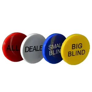 4 Stuks Texas Poker Chipset Klei Materiaal Melamine Plastic Dealer Munten Kleine Blinde Big Blind Dealer Alle Muntknoppen Spelset - Product Image 3