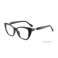 Lunettes de vue œil-de-chat ultra-légères et durables pour femmes, montures optiques confortables en acétate TR et matériaux mixtes, tendance