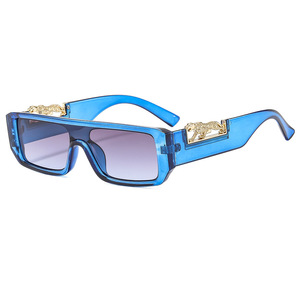 Men's Fashion <b>Square</b> UV400 Sunglasses Retro Hip-hop Style with Narrow <b>Edge</b> & Leopard Pattern Casual & Stylish - Product Image 6