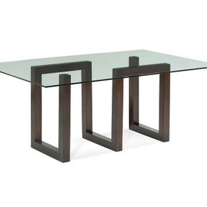 European Style <b>square</b> Elegant Glass Wooden Contemporary Modern Dining Table - Product Image 1