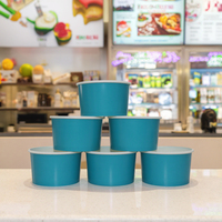 Pot à crème glacée à paroi simple en papier de qualité alimentaire écologique avec fonction imperméable Biodégradable et compostable Logo personnalisé accepté