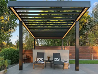 Pergola à lames orientables 3m x 6m, double lames en aluminium, structure en alliage d'aluminium, toit réglable étanche, durable, couleur anthracite