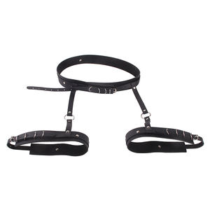 Ceintures de taille larges en cuir personnalisées pour femmes jarretières intégrées en usine sangles de Bondage boîte de nuit Punk anneaux de cuisse - Product Image 4