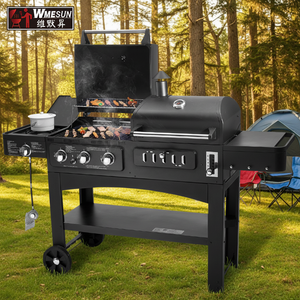 Black Gas &amp; Charcoal Combo Grill, Deluxe, Heavy Duty <strong>BBQ</strong>, Outdoor Cooking, Backyard <strong>BBQ</strong> - Product Image 2
