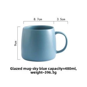 Cangkir keramik warna kustom Rumah Tangga trendi cangkir susu sarapan cangkir kopi Matte cangkir air untuk pesta - Product Image 6