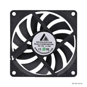 80mm 5v 12v 24v Dc fırçasız soğutma fanı 80*80*10mm kol rulman egzoz fanı 8025 2-Pin 3-Pin 4-Pin eksenel Fan