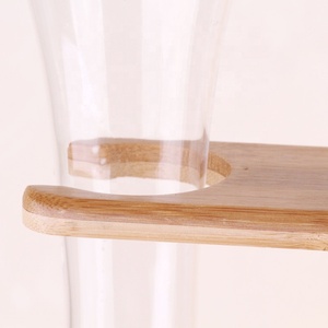 <span class=keywords><strong>Verre</strong></span> à bière géant à long col de 24 oz, créatif et élégant, avec support en bois - Product Image 4