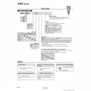 Filtre à air pneumatique SMC AMG250C-03BD-R séparateur d'eau - Product Image 1