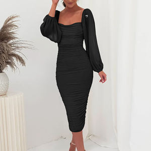 OEM ODM Robe sexy pour femme avec col carré fendu une étape Toast Robe de nuit pour lune de miel d'anniversaire - Product Image 2