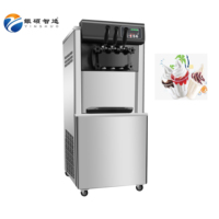 Machine à glace industrielle pour fruits et noix, lait et eau, à économie d'énergie, haute efficacité, entièrement en acier inoxydable, usage commercial, 3 saveurs