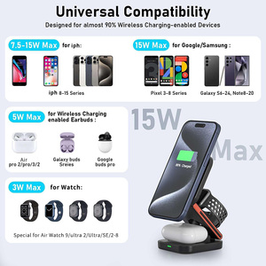 Top Ranking ajustable 2W 3W 10W 15W 3 en 1 soporte de <span class=keywords><strong>carga</strong></span> inalámbrico para <span class=keywords><strong>iPhone</strong></span>, iwatch y airpods - Product Image 6