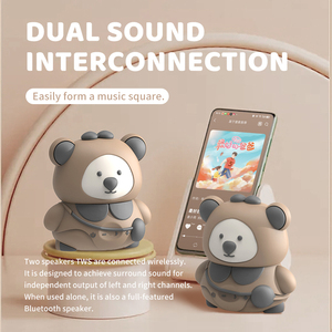 Xách tay không thấm nước Gấu âm thanh loa mini dễ thương động vật phim hoạt hình Soundbar TF âm nhạc Máy nghe nhạc BT không dây cho nhà hát bên - Product Image 2