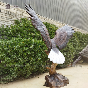חיצוני קישוט גדול גדול מתכת פסלי פליז מלאכת ברונזה מעופף נשר גן פסל למכירה - Product Image 3