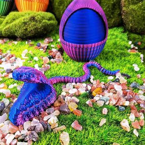Figura de acción de serpiente impresa en 3D, juguete ecológico, regalo creativo para niños, figura articulada de PLA colorida, hecha de plástico duradero - Product Image 5