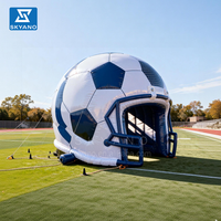 Tunnel géant gonflable en forme de casque de football, arche d'entrée gonflable pour événements sportifs et publicité