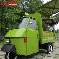 Rue Vente Mini Camion de Nourriture Électrique 3 Roues Chariot De Hot-Dog De Crème Glacée Mobile Piaggio Ape