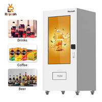 Distributeur automatique intelligent de boissons en métal avec systèmes de paiement par pièces et cartes de crédit, spécialisé dans les boissons froides, système de refroidissement par élévateur inclus