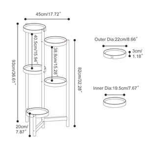 5 Tiers <strong>Corner</strong> <strong>Plants</strong> Display Rack Stand Garden Flower Holder - Product Image 3