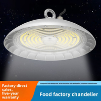 Projecteur LED UFO pour entrepôt, qualité alimentaire, 150 W, avec suspension, IP65