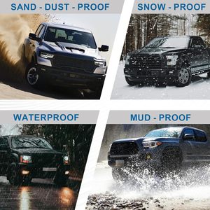 Phares compatibles avec Ford F150 2009-2014, paire de phares gauche et droit, lentille fumée, boîtier noir, réflecteur transparent - Product Image 6
