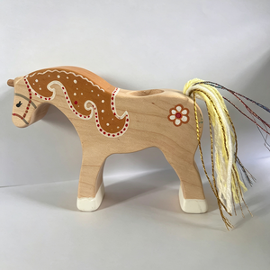 <span class=keywords><strong>Sculture</strong></span> <span class=keywords><strong>in</strong></span> <span class=keywords><strong>Legno</strong></span> <span class=keywords><strong>Personalizzate</strong></span>, Statuette di Cavalli Marroni Fatte a Mano per Decorazione Tavolo - Product Image 1
