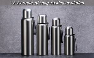 <span class=keywords><strong>Bouteille</strong></span> <span class=keywords><strong>Isotherme</strong></span> de Voyage Randonnée Camping <span class=keywords><strong>2L</strong></span> pour Boissons Chaudes et Froides Grande Gourde Thermos avec 2 Couvercles et Infuseur à Thé - Product Image 6