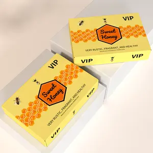 Fabriek Directe Verkoop Betaalbare Verpakking Aangepaste Kleur Bedrukt Honing Papier Doos Honing Proteïne Poeder Geschenkdoos