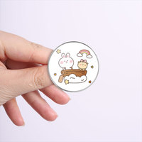 1 Pezzo Spilla Rotonda Personalizzata con Stampa, Prezzo all'Ingrosso, con Motivi Cartoon, Citazioni Ispirazionali, Figure di Animali e Piante, Bandiere, Bande e Distintivi Medici