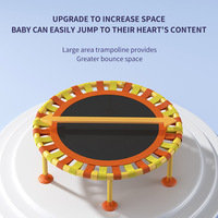 Mini trampoline de fitness d'intérieur de 40 pouces avec corde élastique et poignée, équipement d'exercice sans ressort pas cher pour enfants, en PVC, pour filles