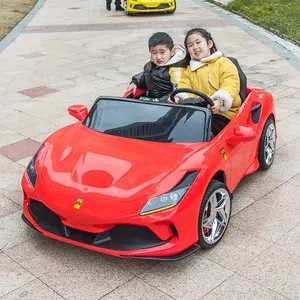 Emulazione di lusso in fibra di carbonio per bambini vera auto 24V in auto con telecomando