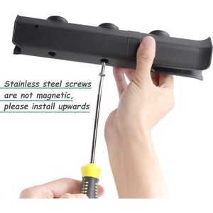 VTurboWay regolabile 3 tubi porta canna da pesca autoadesivo trapano installazione inseritore palo rimovibile per barca Spinning nero