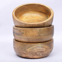 Bols décoratifs en bois, bols en bois ronds faits à la main, ensemble de bols en bois de manguier pour noix, bonbons, apéritifs, collations, olives et salsa