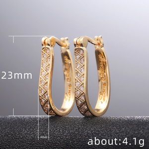 Pendientes de Aro Minimalistas de Moda, Elegantes con Acento Brillante, Joyería para Mujer, Pendientes de Declaración - Product Image 3