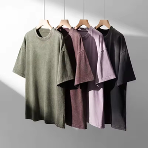เสื้อยืดผู้ชายลำลอง ผ้าฝ้าย 100% ทรงโอเวอร์ไซส์ ไม่ยับ น้ำหนักเบา ดีไซน์เรียบง่าย - Product Image 1