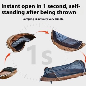 Tenda da Campeggio Monoposto a Rapida Apertura Anti-Zanzare Personalizzabile per Escursionismo e Campeggio Individuale - Product Image 4