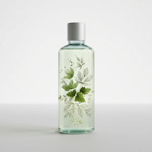 Shampoo aux herbes, bouteille de lavage capillaire imprimée feuilles vertes, emballage personnalisé avec étiquette privée, vente en gros - Product Image 5