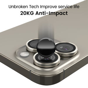 พิมพ์โลโก้ตามสั่ง ติดตั้งง่าย ป้องกันแสงสะ<span class=keywords><strong>ท</strong></span>้อน เคลือบ AR โลหะ PVD HD 9H ฟิล์มกันรอยเลนส์กล้อง สำหรับ iPhone 17 16 15 Pro Max - Product Image 3