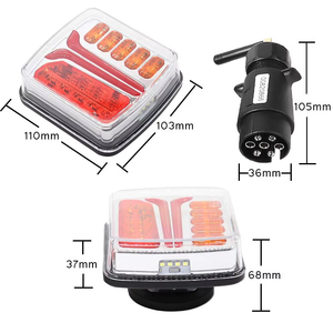 ECE Không Dây 12V 24V Trailer Đuôi Đèn Kit Với Từ Có Thể Sạc Lại Dừng Xếp Lần Lượt Tín Hiệu Phía Sau Đèn Cho Xe Tải Kéo - Product Image 4