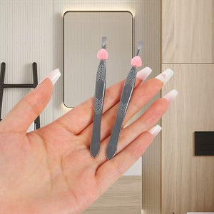 Pince à épiler de type Rake en acier inoxydable pour sourcils, à pointe plate et pointue, réutilisable, outil de maquillage pour l'épilation - Product Image 4
