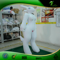 Jouet gonflable en fourrure Renamon, animal de dessin animé personnalisé avec Hongyi Sph
