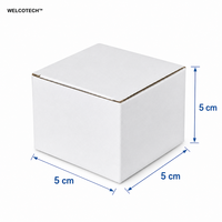 Boîte en carton ondulé blanc haut de gamme gaufré, 3 plis, pour expédition, tailles standard, emballage en gros pour aliments et parfums