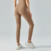 Roregal Nude Feel Pantalon de yoga taille haute Double face brossé Peach Lifting Running Sports Tight Fitting Fitness Yoga Leggings