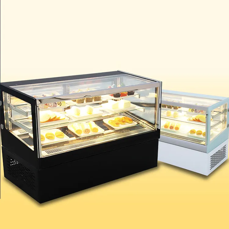 Quadratische tragbare moderne Design Coffeeshop Kuchen Vitrine zum Verkauf